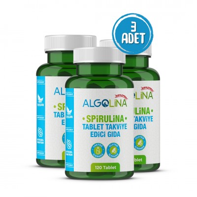 Algolina Spirulina Tablet 600 Mg -120 Tablet (3 Adet)